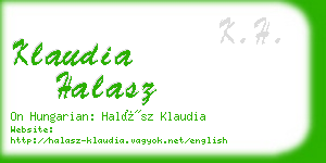 klaudia halasz business card